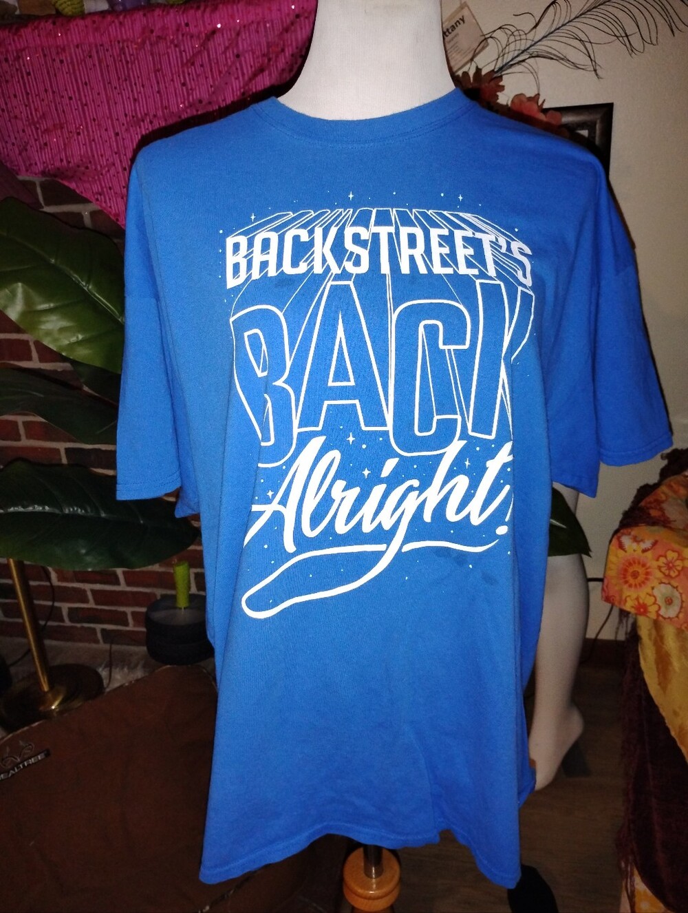 Backstreet Boys Graphic Tee Backstreets Back Alright Blue T Shirt Mens 2XL